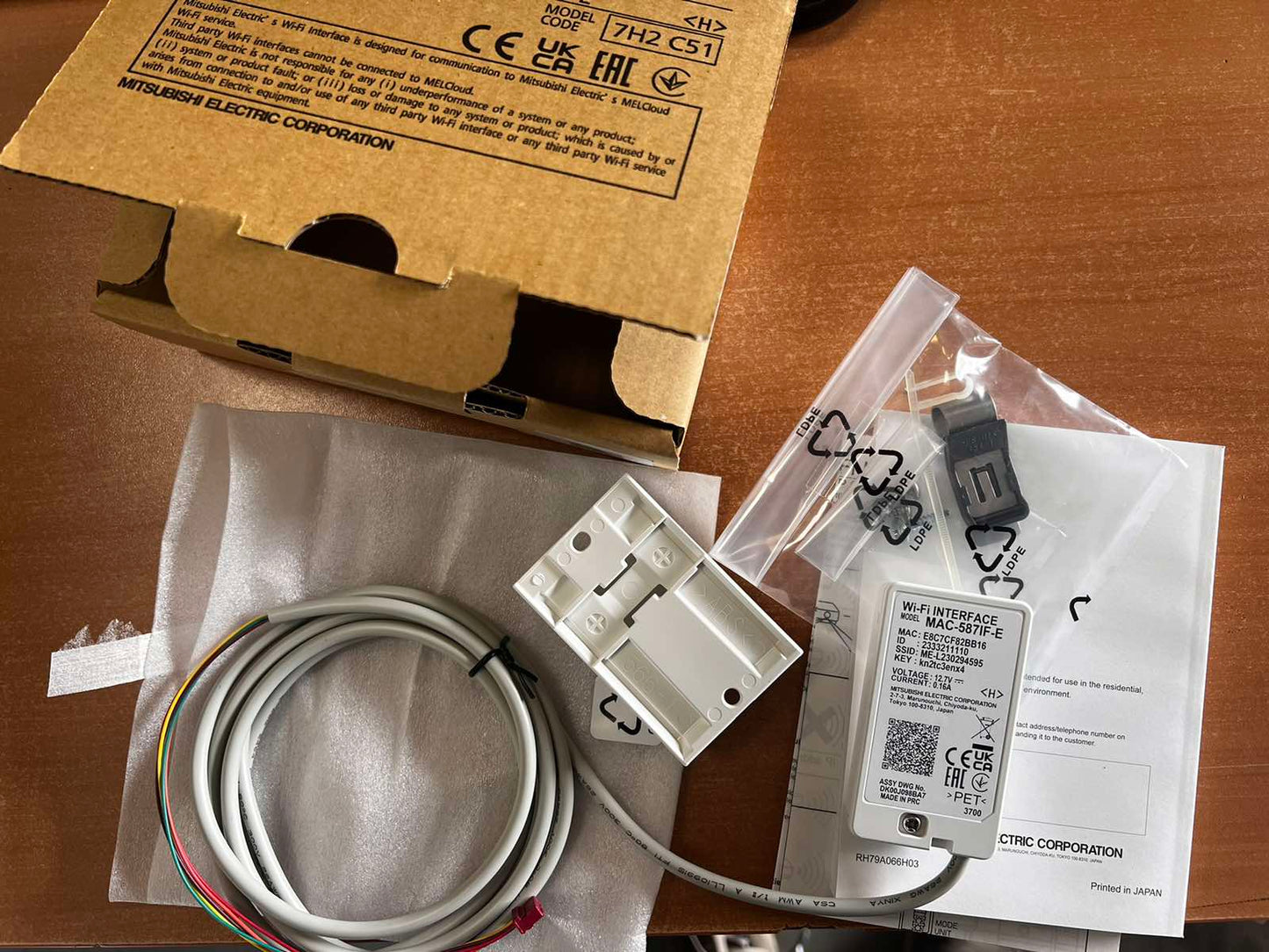 MITSUBISHI  MultiSplit  MELCloud WiFi Adapter MAC - 587IF